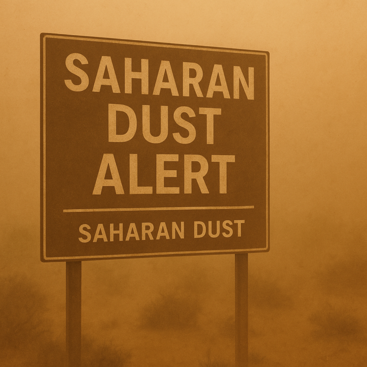 Saharan Dust Pushes Air Quality to Moderate Levels Through Weekend
