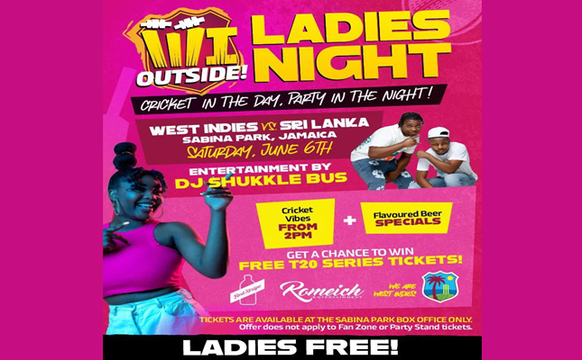 Ladies Night at Sabina Park: Free Entry for Women to 2nd ODI of the Sri Lanka Series