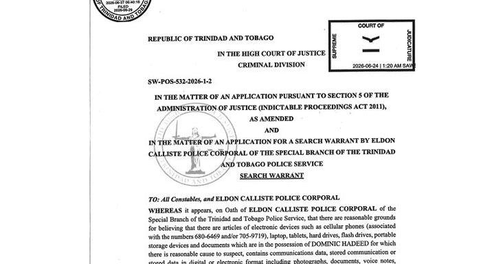 Hadeed’s search warrants reveal conspiracy to murder probe