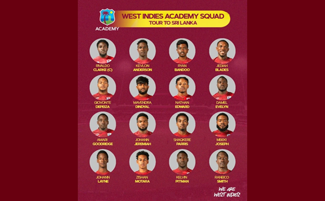 West Indies Academy Squad Embarks on Development Tour of Sri Lanka