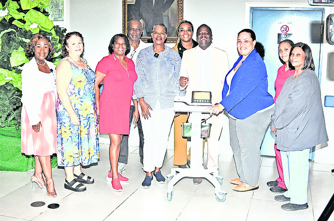 Rotary and Coakley donate new EKG machine to Rand hospital