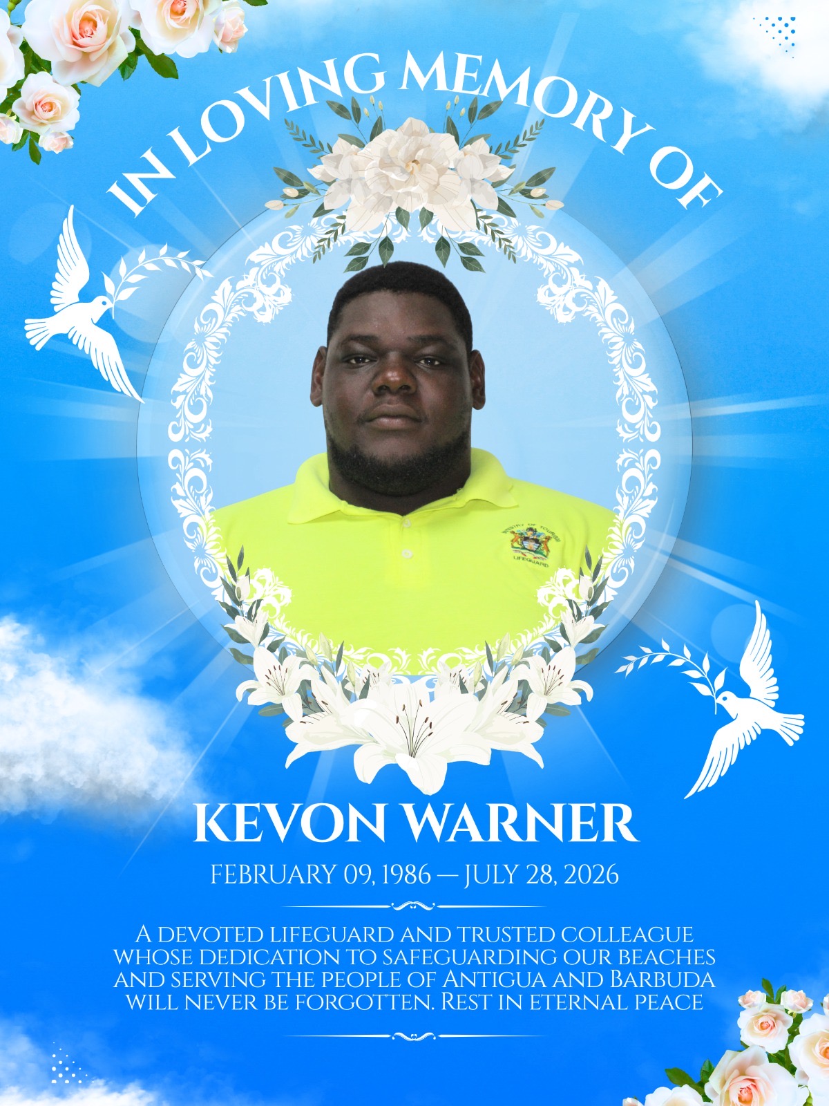 Ministry of Tourism Mourns the Loss of Beach Safety Officer