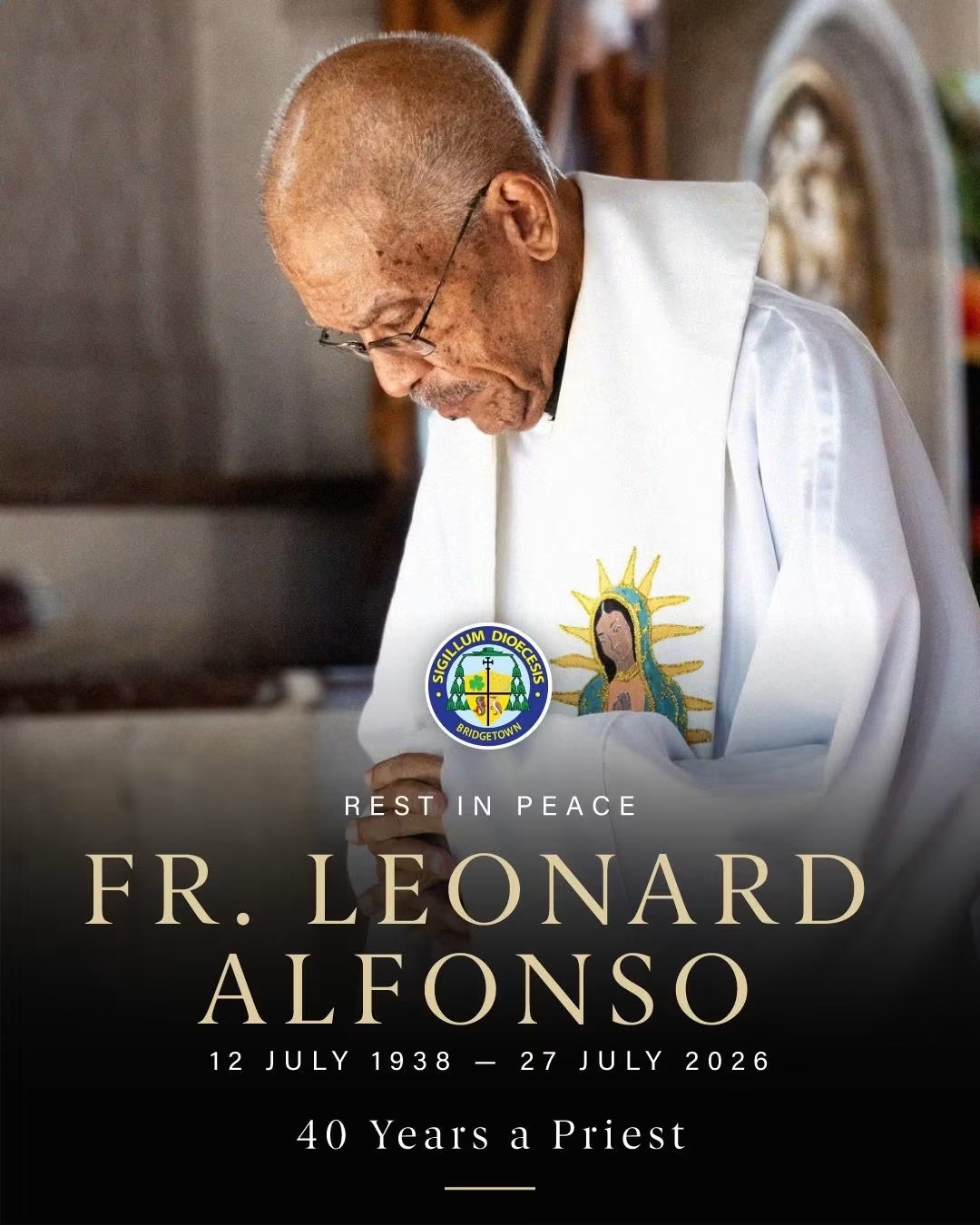 Catholic Diocese of St. John’s–Basseterre Mourns Death of Barbadian Priest Fr. Leonard Alfonso