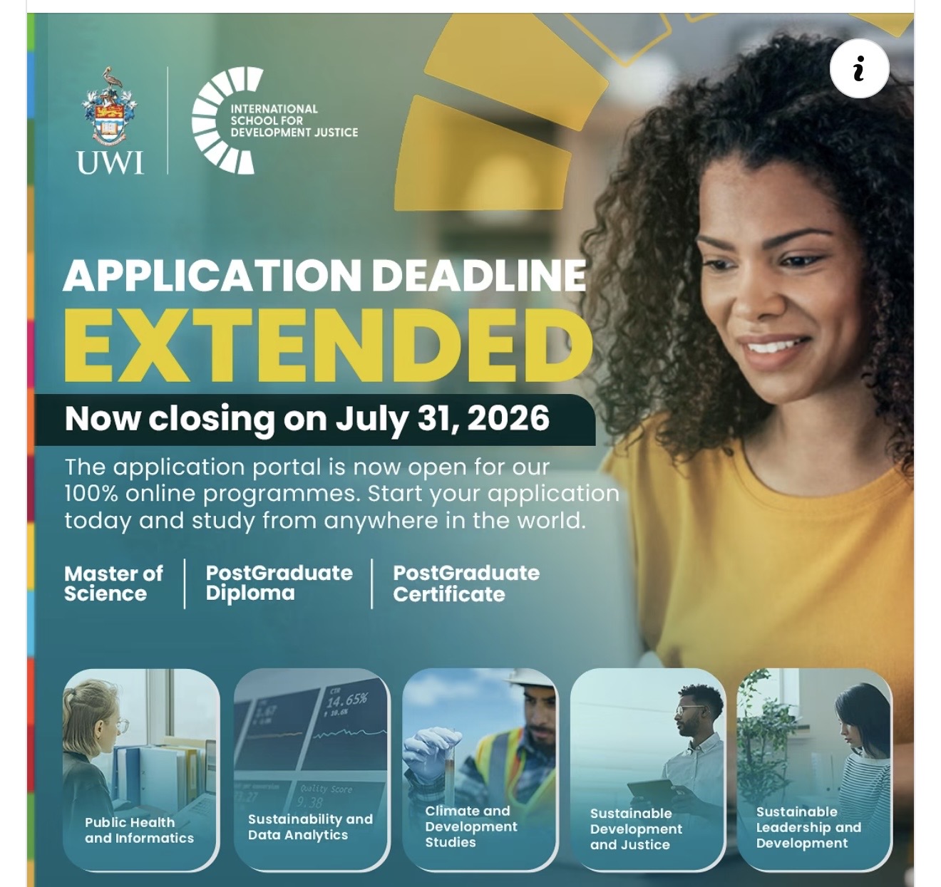 UWI Extends Deadline for Online Postgraduate Programme Applications