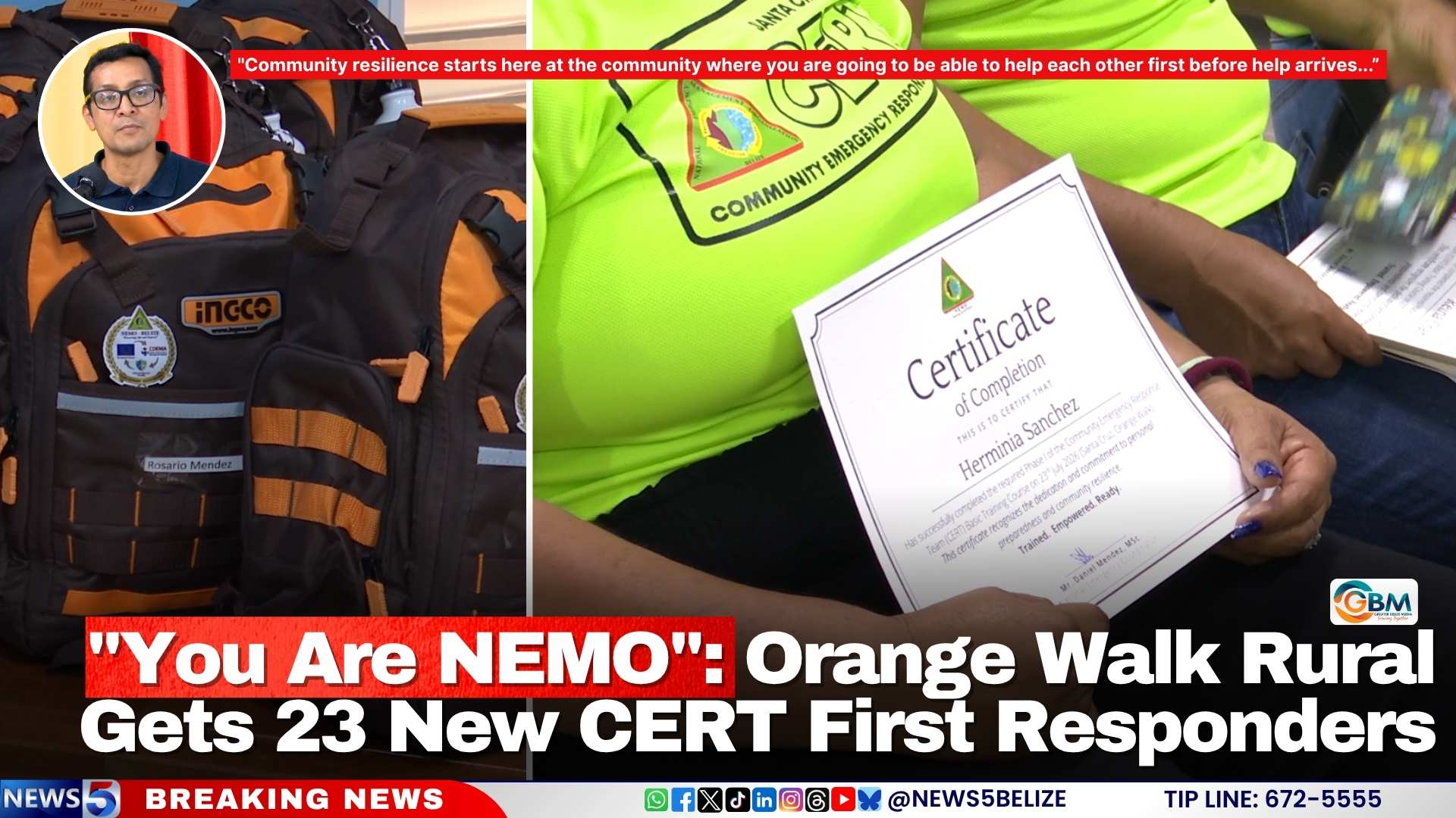 “You Are NEMO”: Orange Walk Rural Gets 23 New CERT First Responders