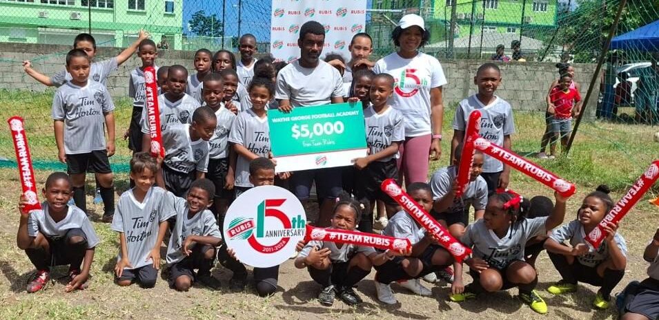 Wayne George Football Academy receives EC$5,000 support from RUBIS