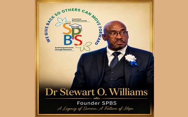 Sandy Point Benevolent Society (SPBS) mourns the passing of Founder and President, Dr. Stewart Orlyn Williams