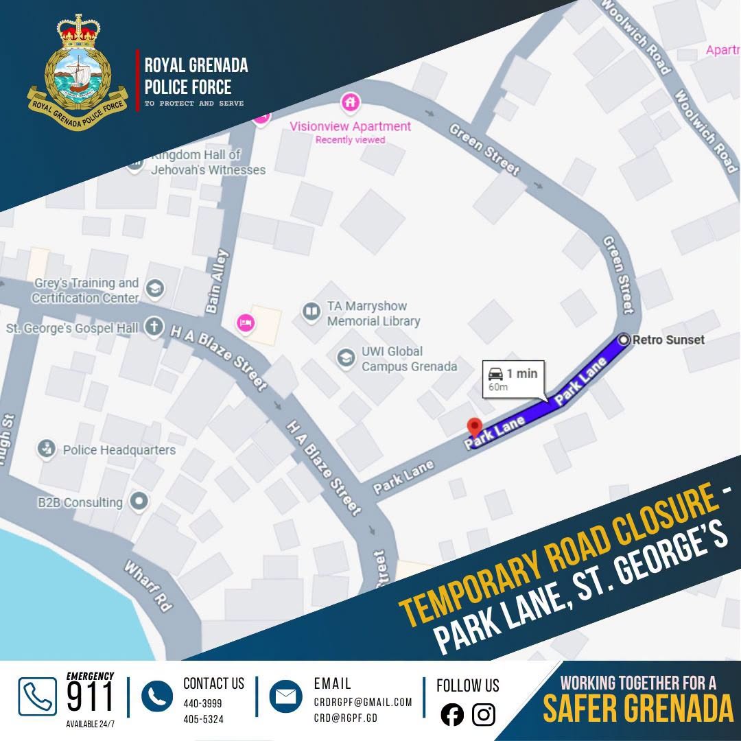 Temporary road closure: Park Lane, St George’s on 22 July 2026