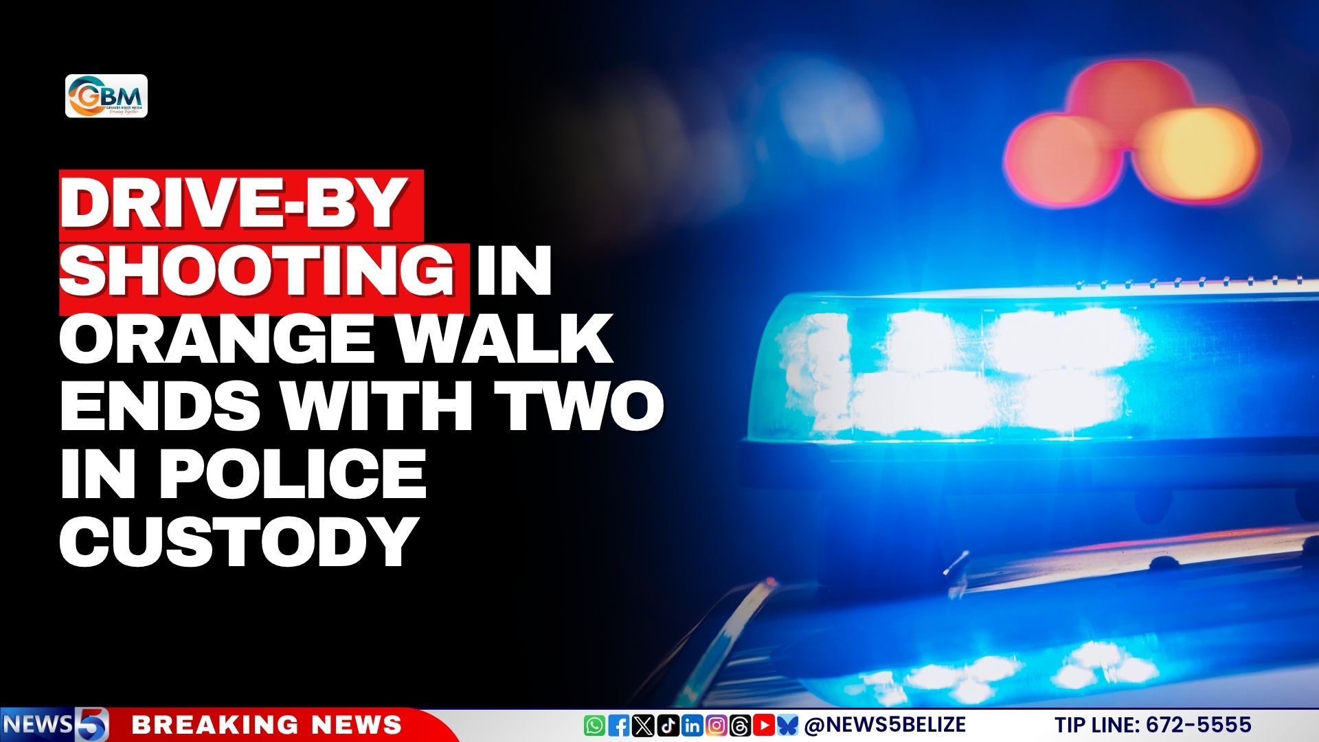 Drive-By Shooting in Orange Walk Ends With Two in Police Custody
