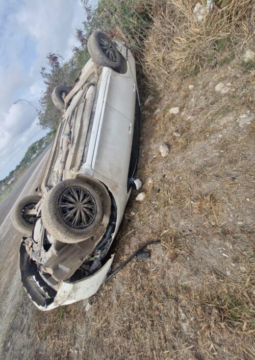 Vehicle Crashes on Airport Road; Driver Unhurt