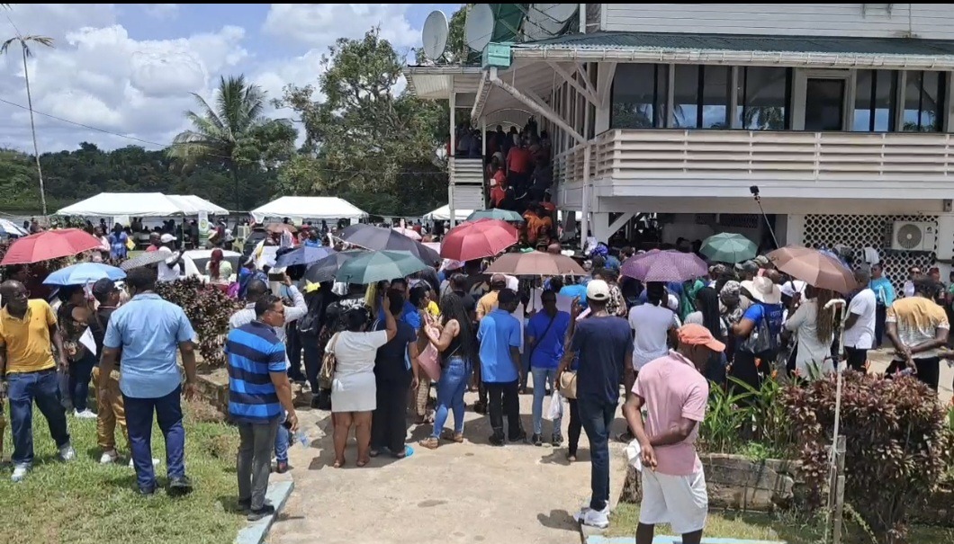 Opposition protesters storm Watooka House where VP Jagdeo is holding outreach