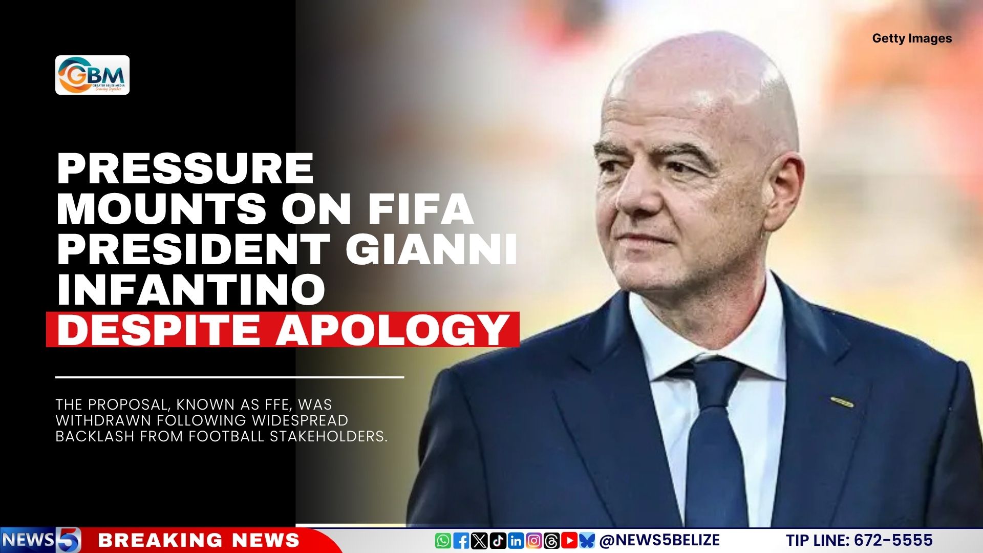 Pressure Mounts on FIFA President Gianni Infantino Despite Apology