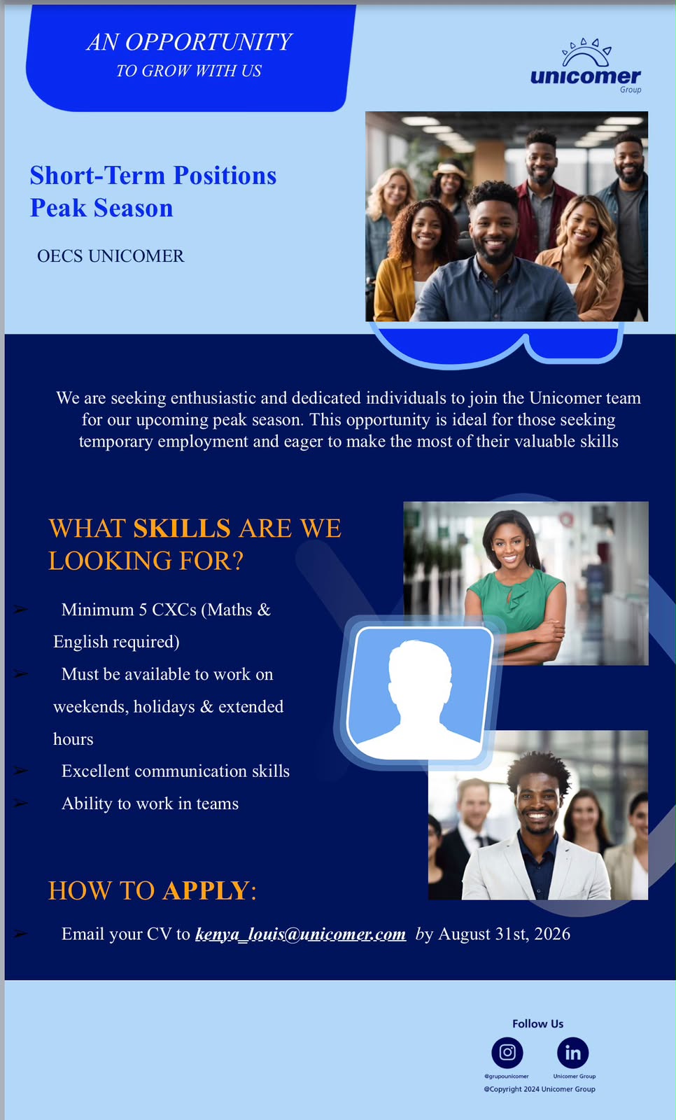 Unicomer Recruiting Short-Term Workers for Peak Season