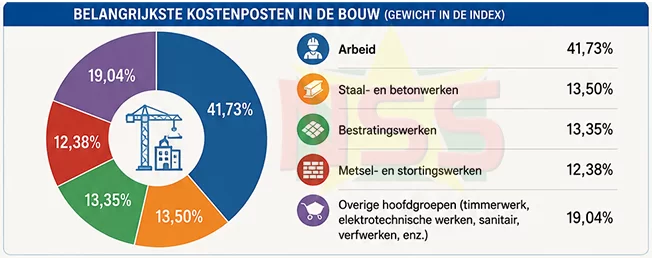Bouwkosten blijven stijgen: prijzen in een jaar tijd gemiddeld 7,3% hoger