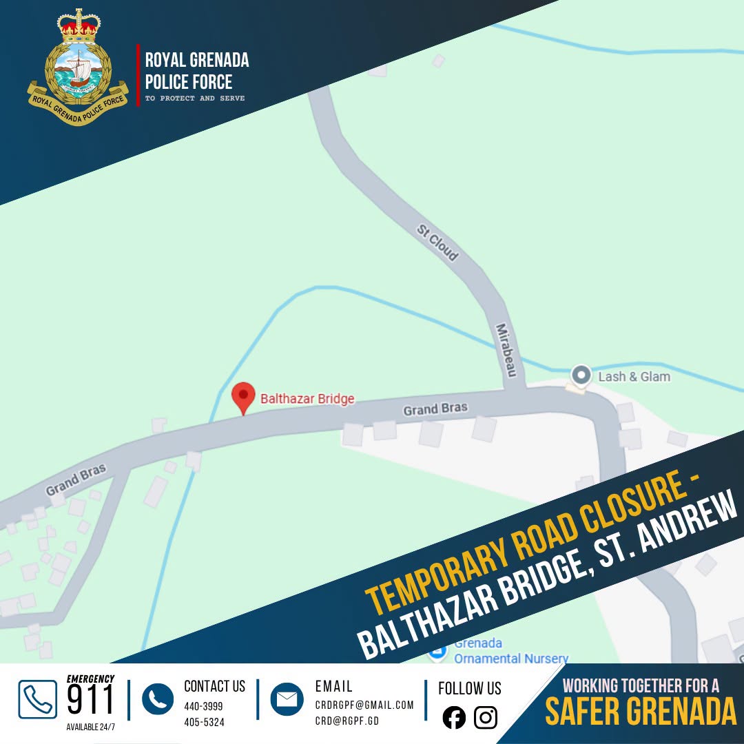 Temporary road closure: Balthazar Bridge, St Andrew