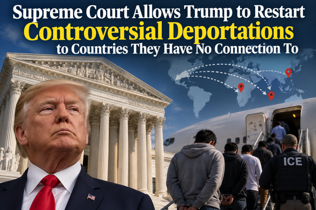 Supreme Court Allows Trump to Restart Deportations to Countries Migrants Have No Connection To