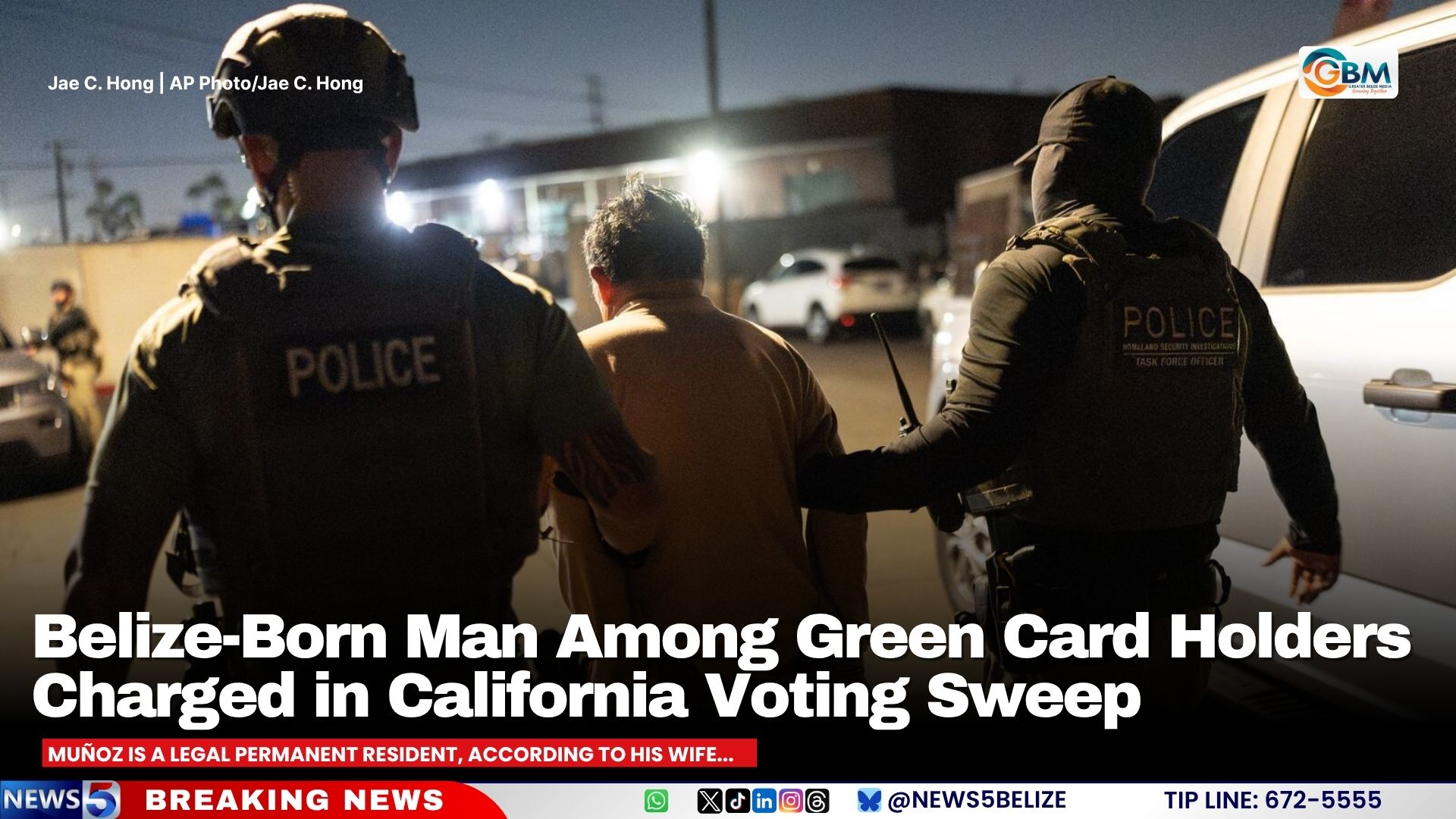 Belize-Born Man Among Green Card Holders Charged in California Voting Sweep